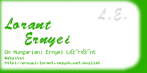 lorant ernyei business card